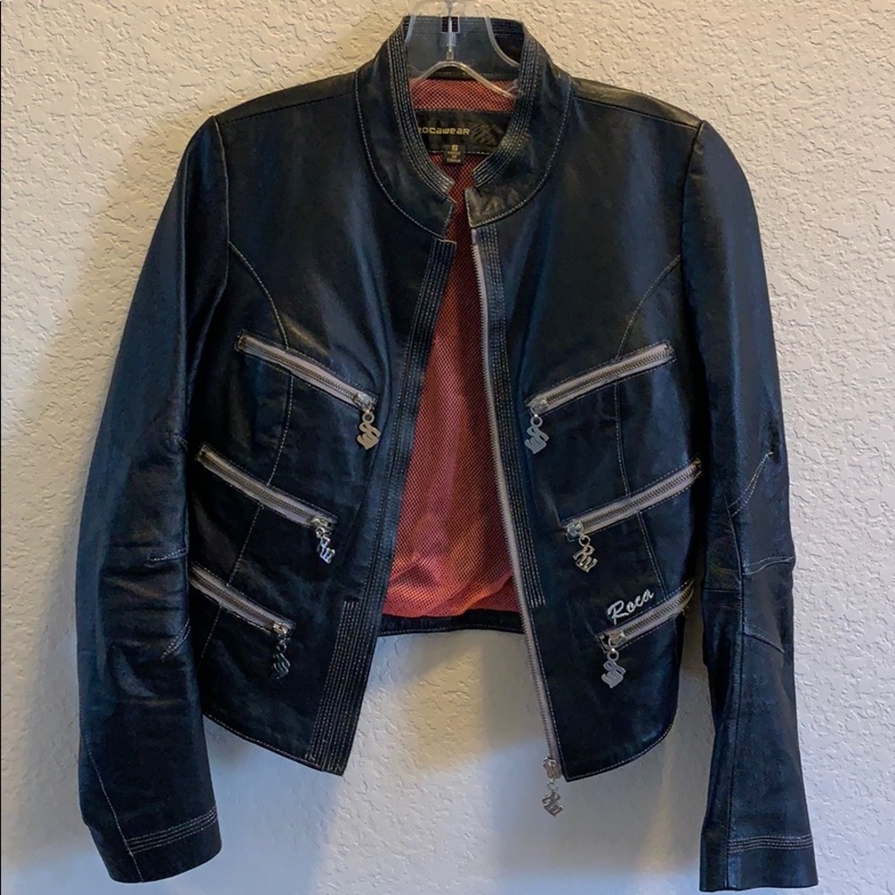Vintage Rocawear fun and funky leather jacket